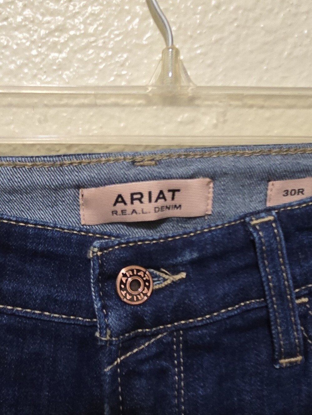 Ariat High-Rise Wide Leg Jeans in Dark Blue - Picture 5 of 5